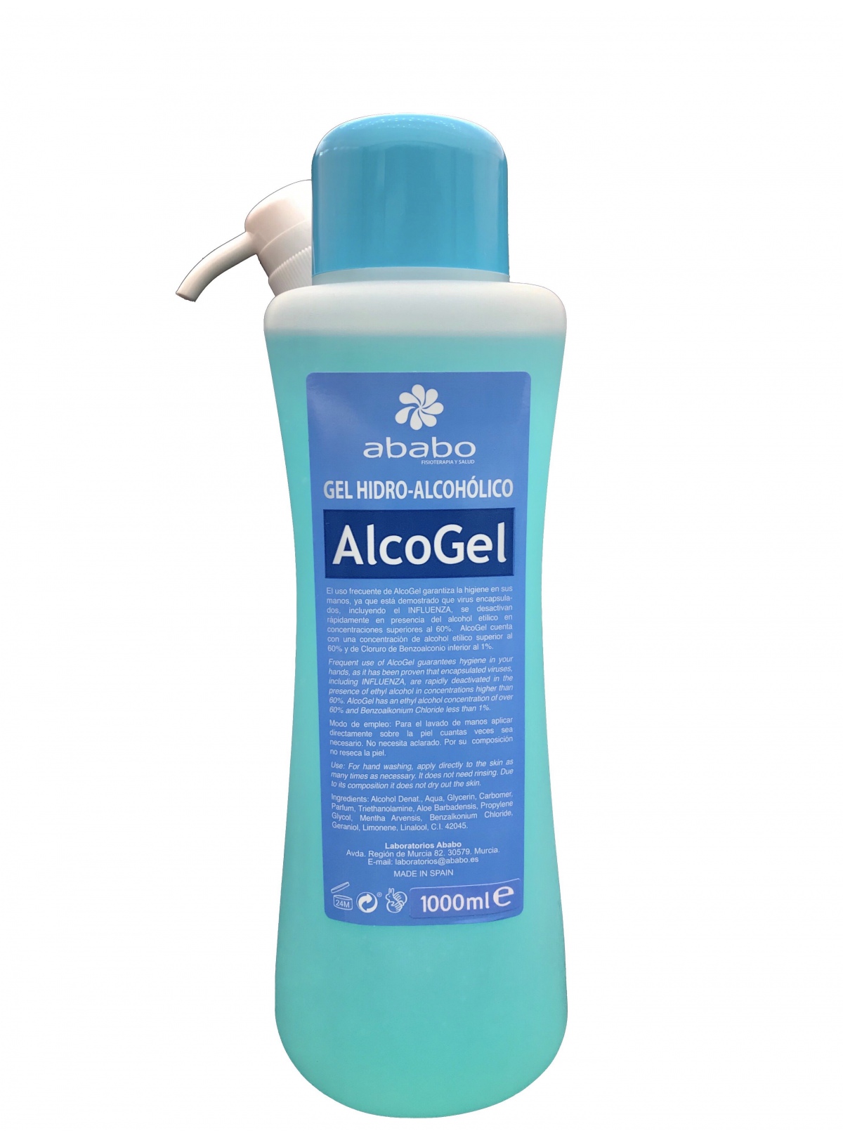 Alcogel Gel de Manos Desinfectante (1 Litro)