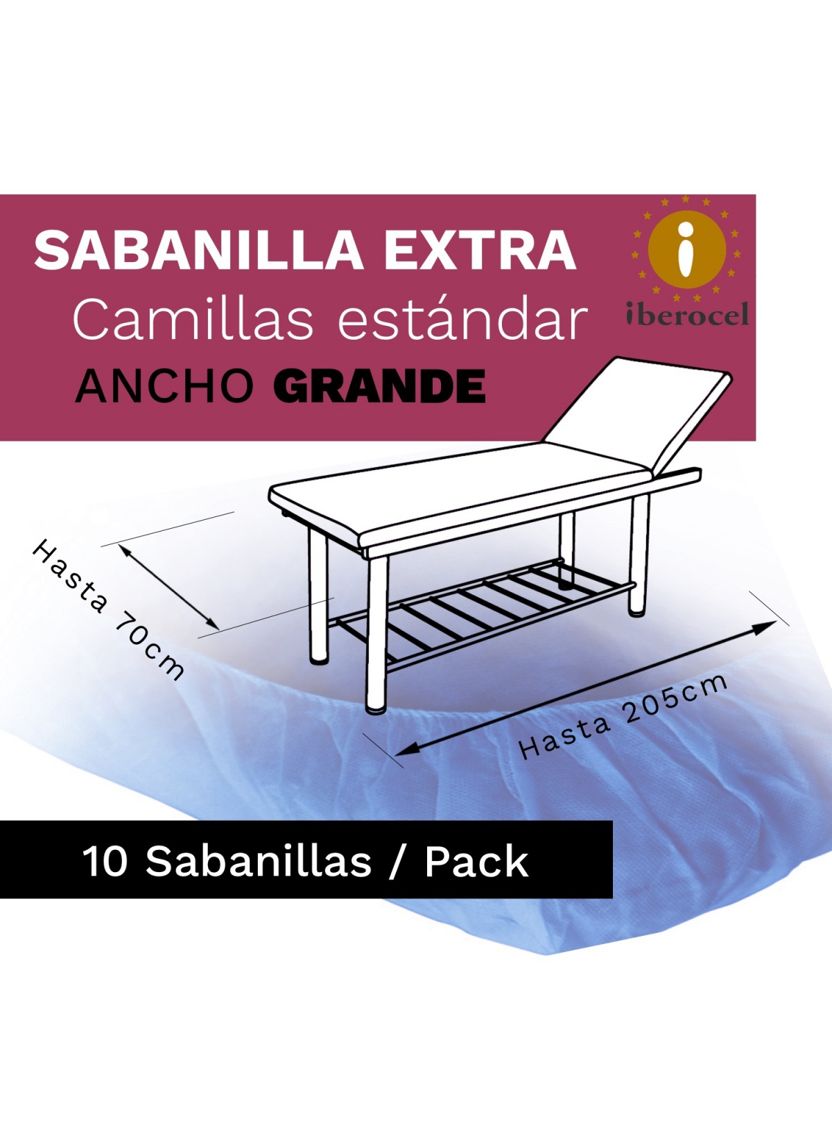 Sabanillas ajustables azul (Pack de 10 unidades)