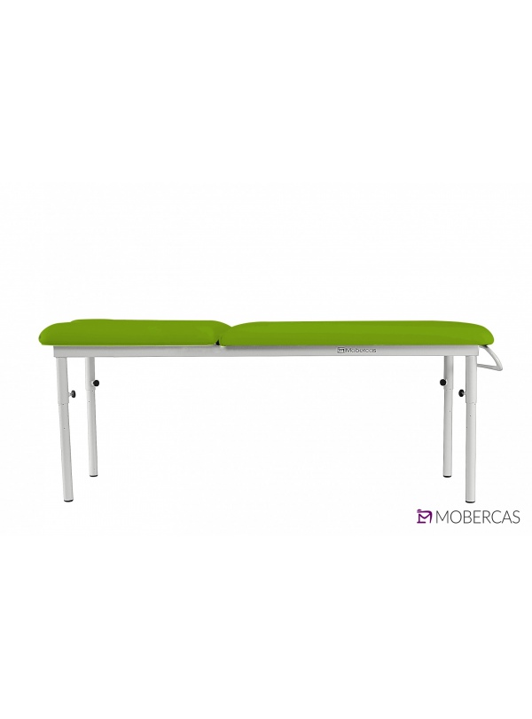 Camilla fija de 2 cuerpos con respaldo largo, patas desmontables y regulables a 3 alturas