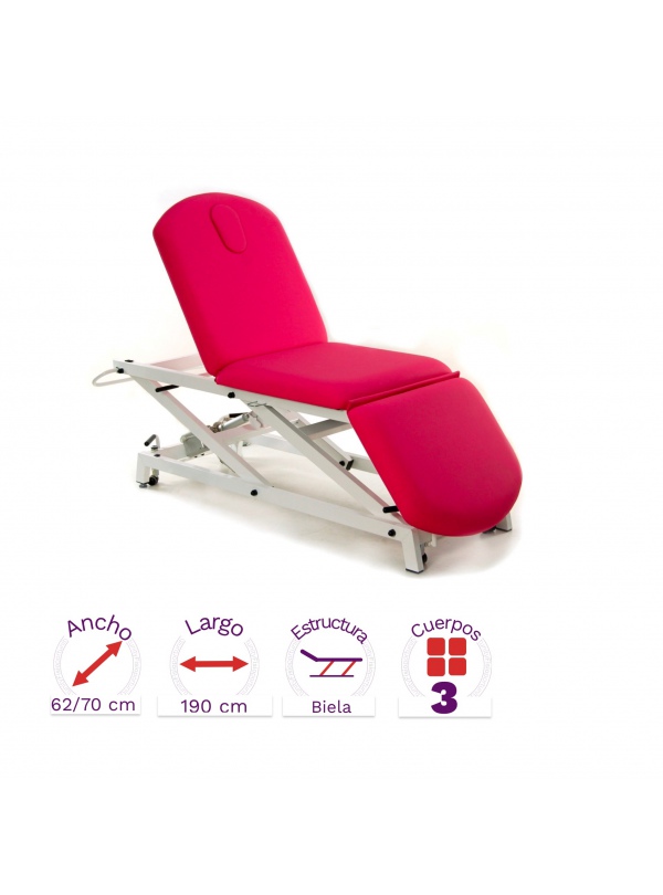 Camilla hidráulica Fisioportunity 3 cuerpos.