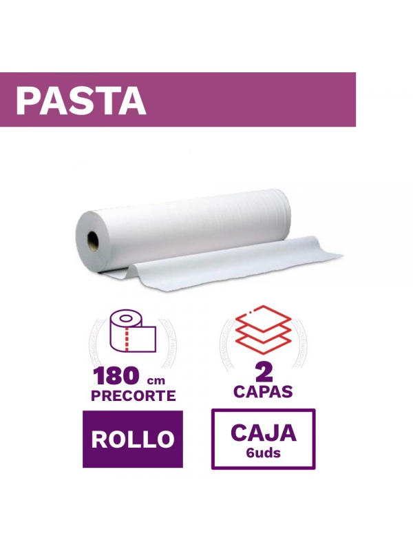 Papel Camilla Pasta Pura Bicapa Precorte 200 cm