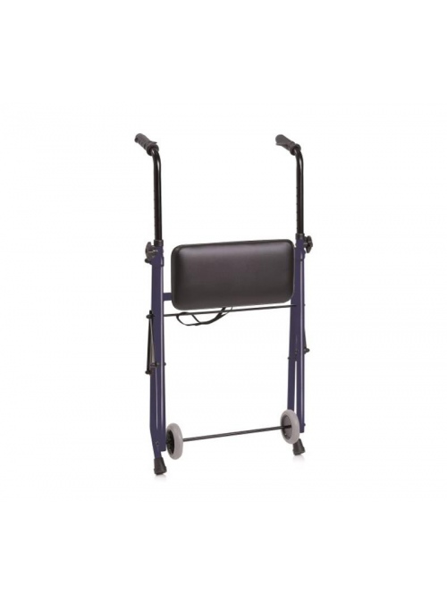 Andador plegable con 2 ruedas y 2 conteras 2