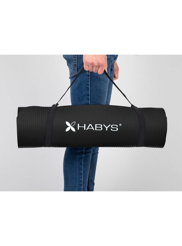 Colchoneta de ejercicios NBR 183 x 61 x 1 cms - NEGRO