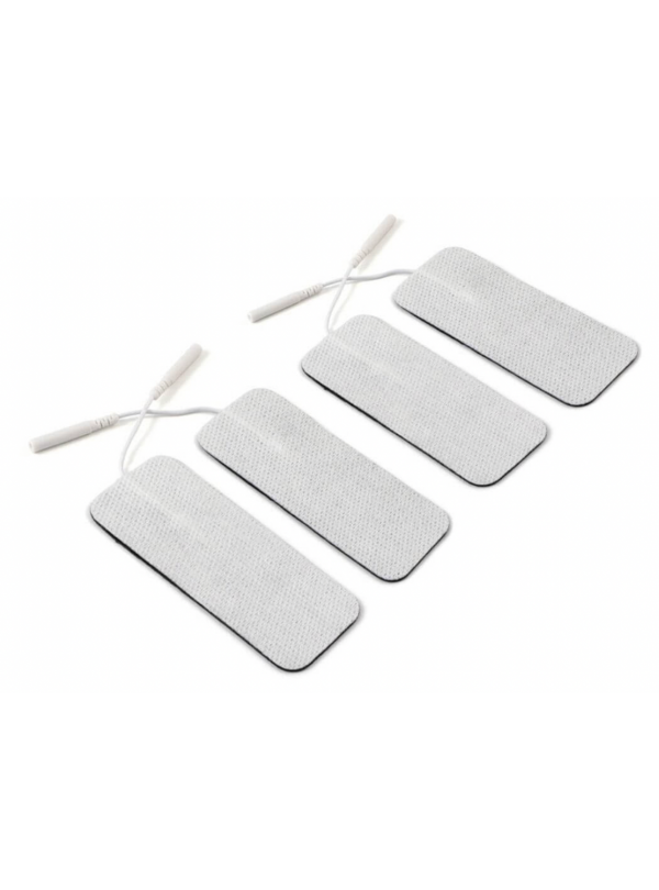 Pack de 4 Electrodos adhesivos gelificados para TENS y EMS. 90 x 50 mm
