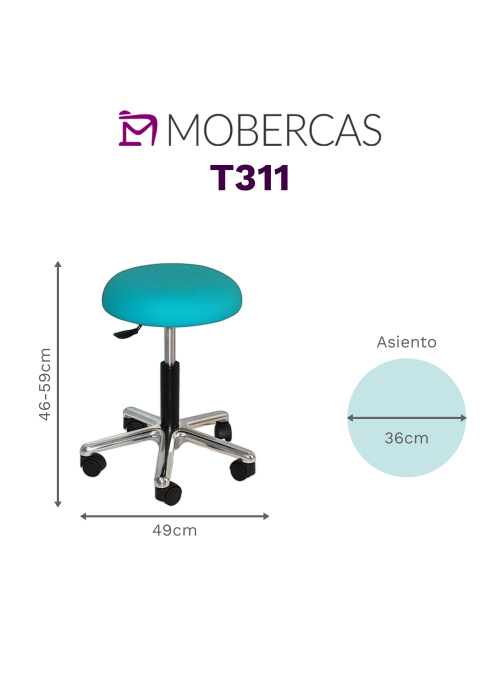 Taburete Circular sin respaldo 2