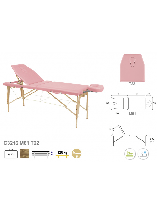 Camilla Plegable Madera C3216