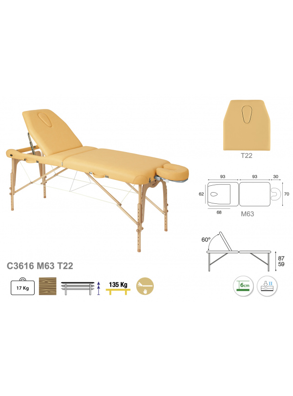 Camilla Plegable Madera C3616