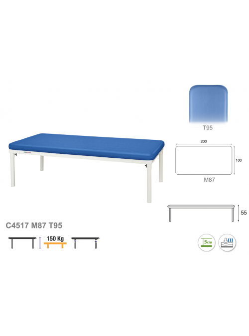 Camilla fija metálica blanca BOBATH 100x200 2